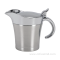Kitchen Metal Double Wall Gravy Jug With Lid